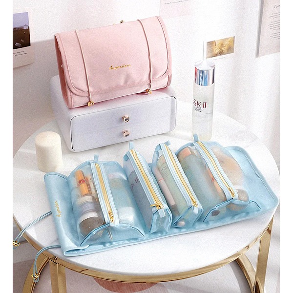 Foldbar high-end opbevaringstaske til hudplejeprodukter {XW} Pink