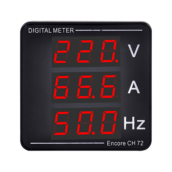 Spændings- og strømfrekvensmåler Digitalt display AC50-500V 1-140A Højpræcisions digitalt måleinstrument Voltmeter Ammeter