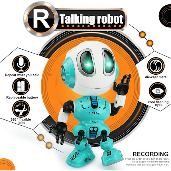 Snakkende Robot for Barn Leker for 3-8 År Gamle Gutter Jenter Populære Leker Julegave