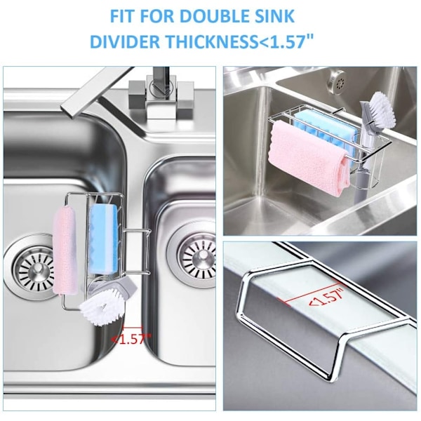 Svampeholder til vask - Vaskestativ til vask, 2 stk. - tu-WELLNG Sponge frame with rod