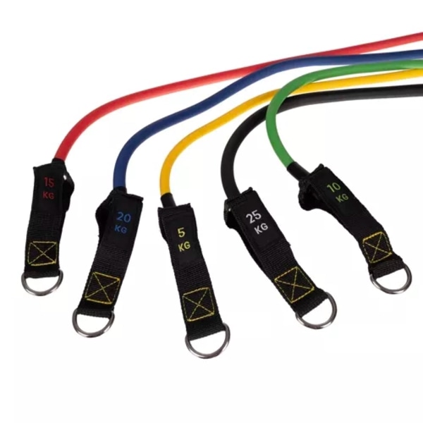 5-pack - Träningsband / Gummiband - Motståndsband - Träningsband Multicolor multicolor