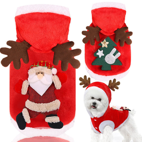 Pet Dog Christmas Clothes Costume, Dog clothes for small medium dogs and cats