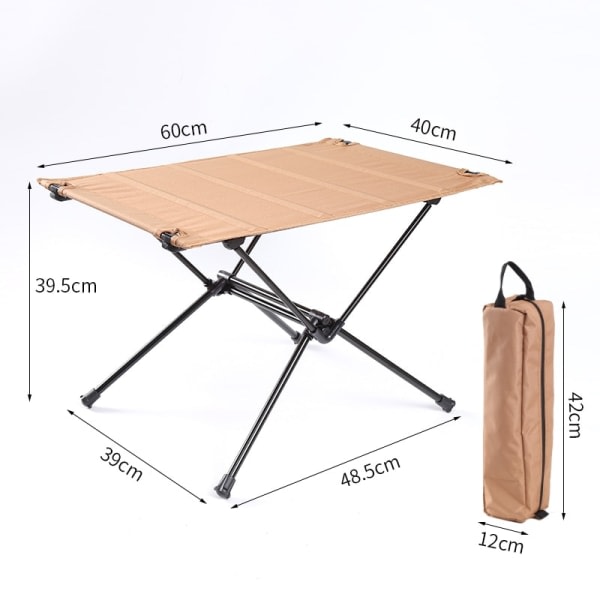 Utomhus fällbart bord av aluminiumlegering Bärbar Ultralätt förvaring Turist picknickbord för resor Camping möbler Utrustning