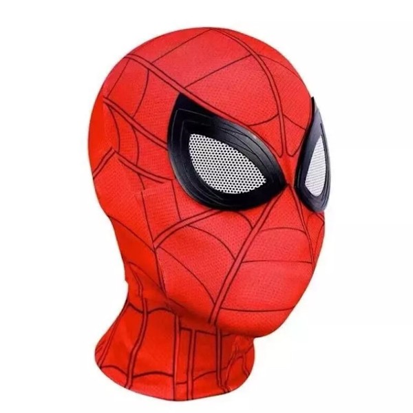 Spiderman Maske med Ringfjernkontroll for Blinkende Øyne, Blinkende Øyne, Hjelm, Cosplay Party, Halloween Maske Rekvisitter Black Spider Man Headset/Blinkable