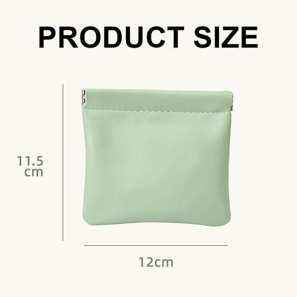 1st Liten Mini förvaringsväska Multifunktionell sminkväska Liten noll plånbok: 11,5 * 12 * 1 cm Mintgrön