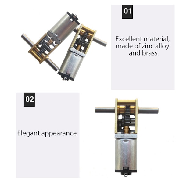 DC reduksjonsmotor for roboter 60RPM Dual Axis lav støy DC12V snekkegir reduksjonsmotor-1 stk.