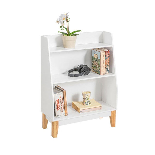 SoBuy Bokhylle for barn, oppbevaringskombinasjon hvit, KMB47-W White White
