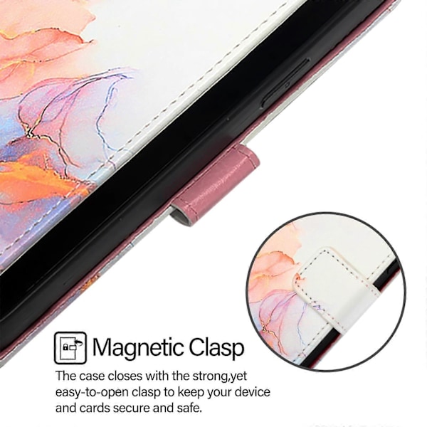 Marmor Læder Etui til TCL 501 Galaxy Marble White