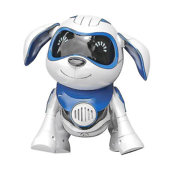 Robothund Elektroniska husdjursleksaker Trådlös robotvalp Smart sensor kommer att gå Blå