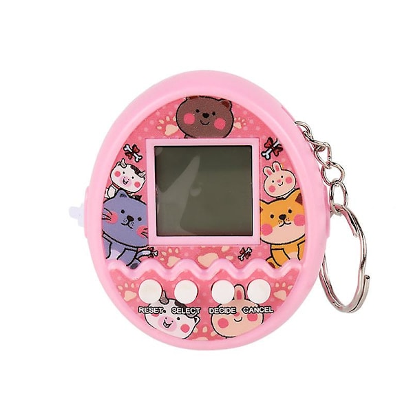 TAMAGOTCHI Elektroniset Cyber-lemmikit Retro-lelut Virtuaalinen peli Nostalginen 90-luku Avaimenperä (ZYH) Pink