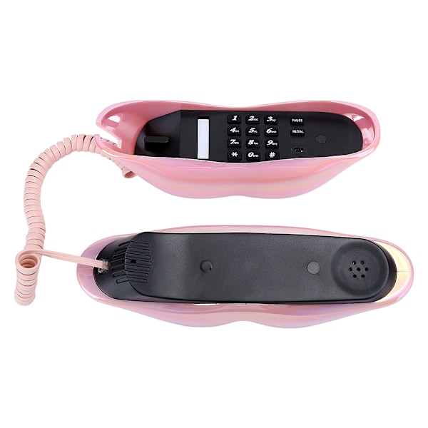 Galvanized Pink Funny Lip Telephone WX-3016 Muodikas numeron tallennustoiminto++