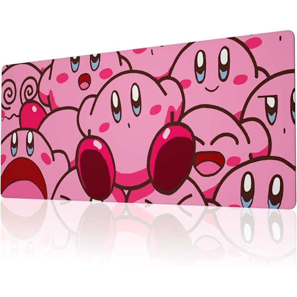 Gaming Mousepad Stor med Syet Kant, Japansk Anime Mousepad til Skrivebord, Udvidet XL Langt Fuldt Skrivebord Mousepad med Anti-Slip Bund, Sød Skrivebordspude