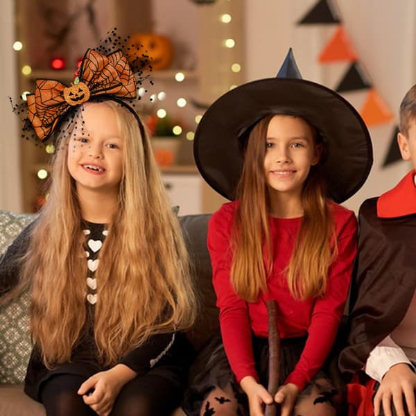 Gresskarhodeplagg høsthodeplagg blonde gul sløyfe design julerollespill fotorekvisitter hodeplagg gave kvinner jente Halloween hodeplagg
