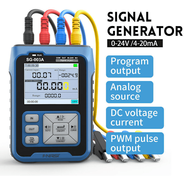 Bärbar Handhållen 0-10V 4-20mA Justerbar Strömspänningssimulator Signalgenerator Källor Kalibrator Sändare med 2,4 tums LCD-skärm【HY】