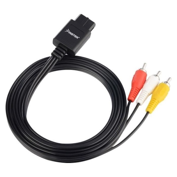 INSTEN® 1,8 m kompositljud-videokabel AV-kabel för TV-konsol Super Nintendo SNES / Nintendo 64 N64 / GameCube NGC