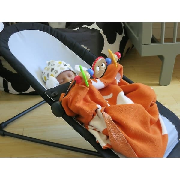 Plastgunga för baby med matchande leksaker, sömnhjälp med musik