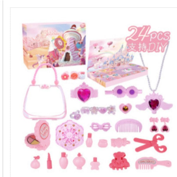 Julekalender for barn med sminke, DIY-kosmetikk, neglesalong, dukkeklær, hånddrevet nedtelling Girl doll blind box XT-101