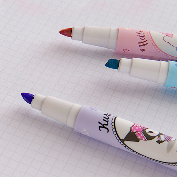 e Sanrio Highlighter 6-pack med högkvalitativa färgade pennor