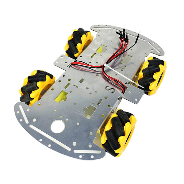 Omni-retningshjulvogn for Smart Robotbil Chassis Metall Tt Motorkit DIY Tilbehør