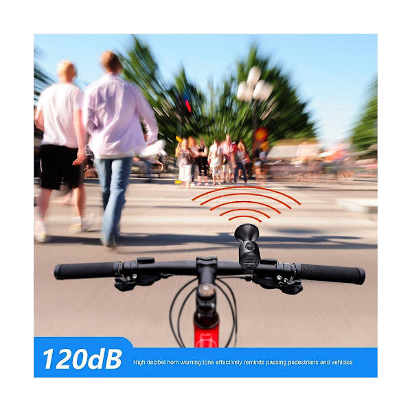 Elektrisk signalhorn för cykel, barnvagn, hög decibel, cykling, plast, lättvikt, portabel