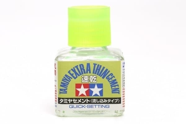 Tamiya Extra Thin Cement, hurtigherdende, med pensel 40ml{yh} 20