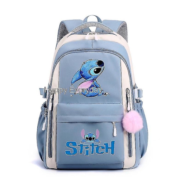 Lilo och Stitch Ryggsäck, Hög Kapacitet, Vattentät, College Skolväska, Trendig Laptopväska för Kvinnor och Män