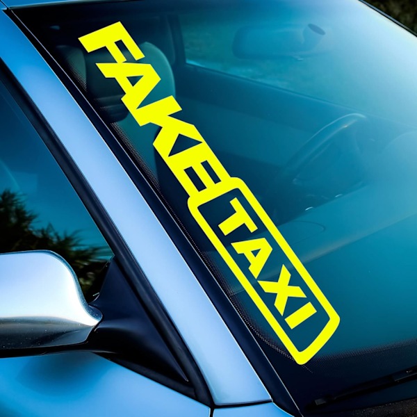 2 stycken vindrute-dekaler \"Fake Taxi\" Lämplig för T