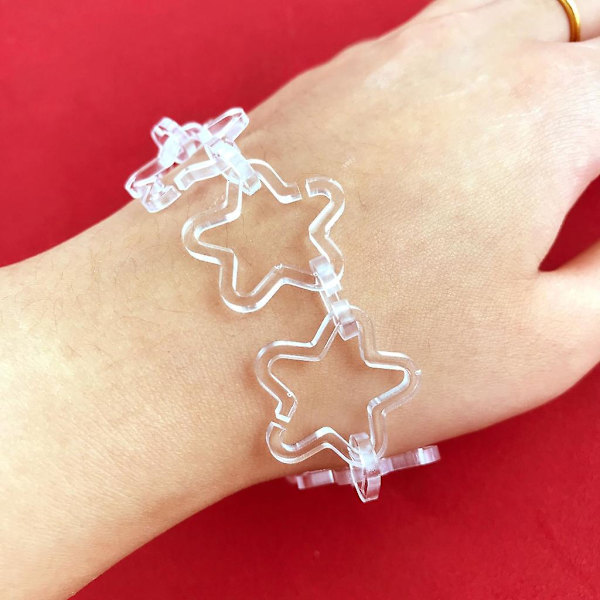 3D Stjerne Kæde Armbånd Silikonform Harpiksform Til DIY Håndværk Smykkeværktøj Blue