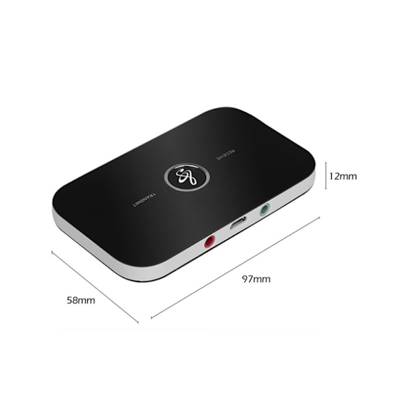 Bluetooth 5.0 Sender Modtager, 2 i 1 Trådløs Bærbar Stereo Audio Adapter Modtager med RCA/3.5mm AUX Kompatibel Lav Latency HD Audio {XW}