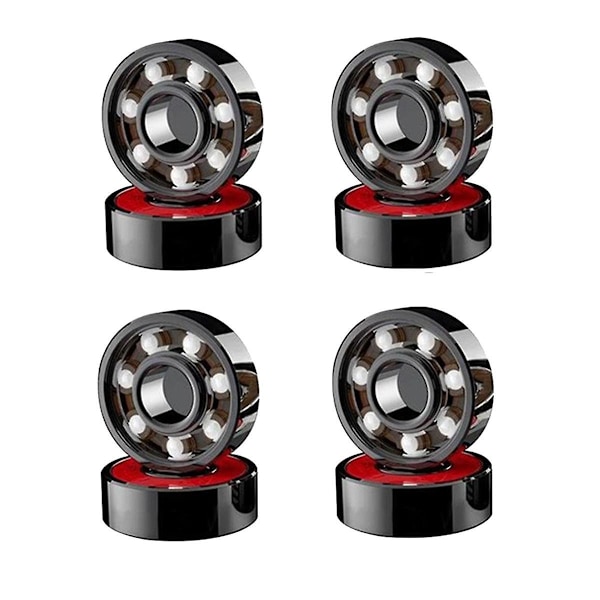 8 ceramic ball bearings with high speed and wear resistance for skateboard wheels and roller skates