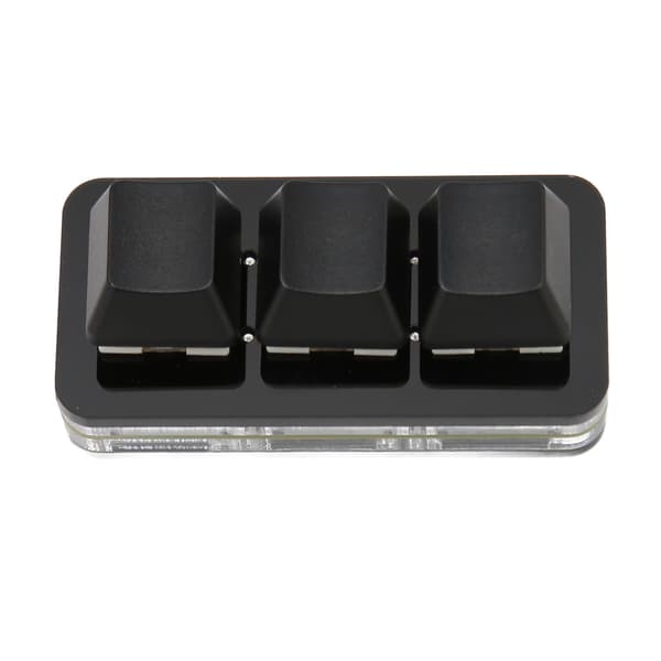 USB 3 Key Mini Keypad RGB LED Baggrundsbelysning Understøtter Hot Swap OSU HID Makro Programmering Tastatur til Windows til OS X til Linux Sort{yh}