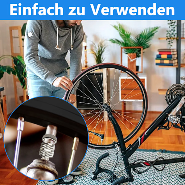 Sæt, 4 stk. cykelventilsæt med tætningsventilhætter tilbehør reservedele tysk cykel【HY】