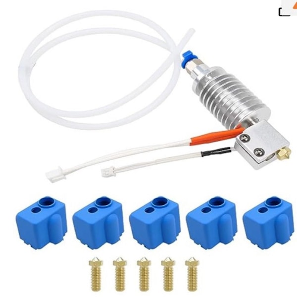 Hotend-sett 3D-skriver montert med 5 silikonstrømper