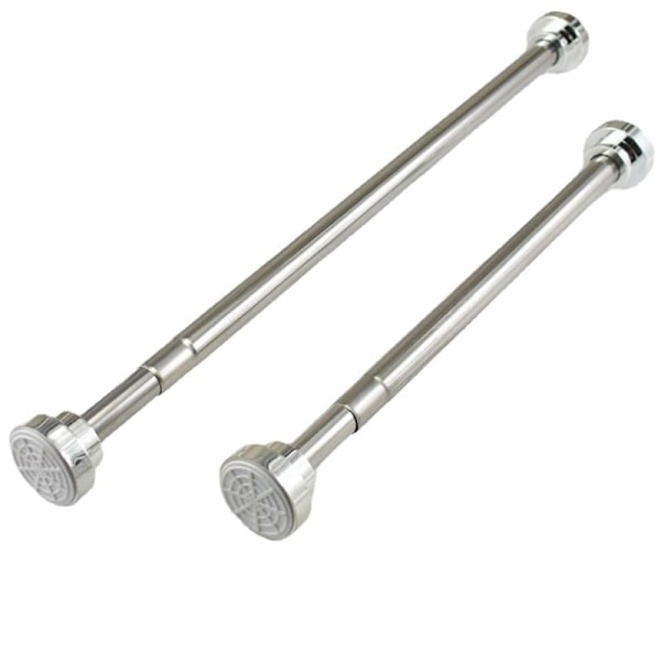 Uttrekkbar dusjforhengstang 55-85cm, dusjforhengstang i rustfritt stål, draperistang med spenning, ingen boring, justerbar dusjstang, 1 stk