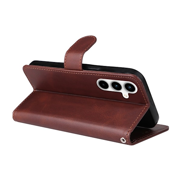 SKALO Samsung A35 5G PU Læder Wallet Case - Flere Farver Brown Brown