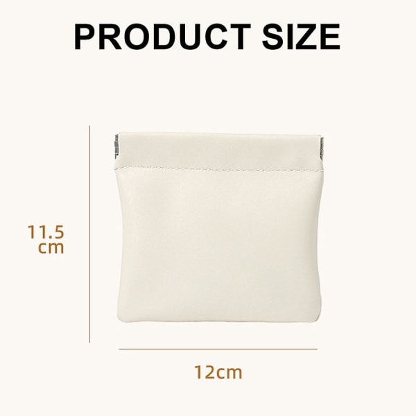 1st Liten Mini förvaringsväska Multifunktionell sminkväska Liten noll plånbok: 11,5 * 12 * 1 cm Milky white