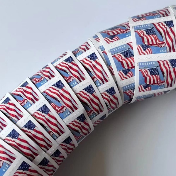 Amerikanske flaggklistremerker USA flagg «forever»-frimerkeklistremerker USA-klistremerker Amerika-klistremerker USA flaggdekaler for sportsarrangementer 0.02 20 sheets
