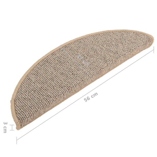 vidaXL Trappetrin Måtter 15 stk. Brun 56x17x3 cm Brown Brown