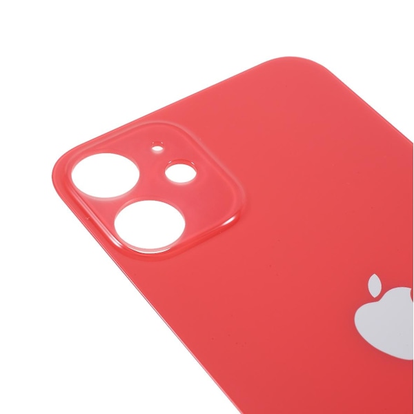 Batterideksel for iPhone 12 (Kamerahullsring, Standard Versjon) Rød iPhone 12 6.1 inch Red