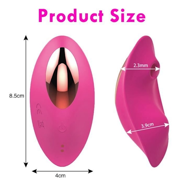 Birdsexy Portabel Trusetruser Vibrator med APP Fjernkontroll, 9 Suge Moduser Sexleketøy for Voksne Kvinner, Rose Rød