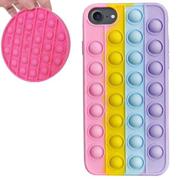 iPhone 7/8/SE - Pop It -fidget-kotelo + leikkipuhelimen kotelo