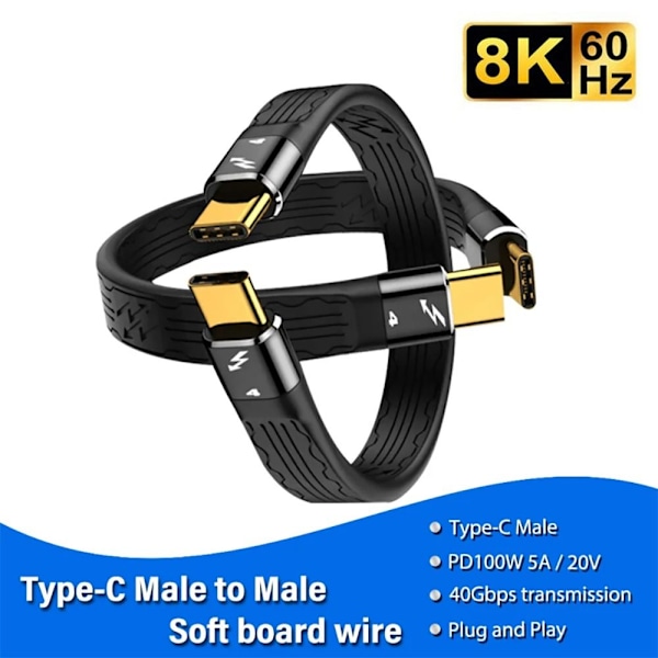 Thunder-bolt 4 USB-C -datakaapeli Type C -datakaapeli 13CM datakaapeli 13CM{XW} 13cm cable 13cm cable
