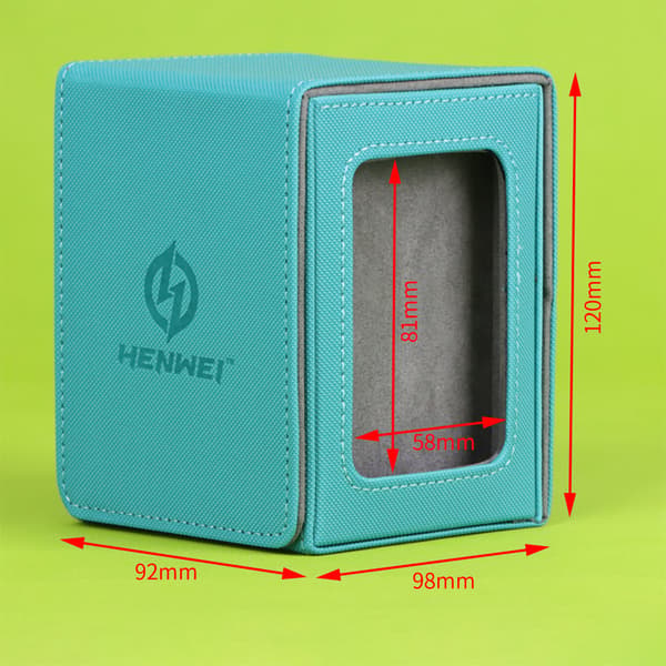 Magnetisk Kort Oppbevaringsboks – PU-Etui for Samlekort 100+ Kapasitet**Himmelblå Sky blue