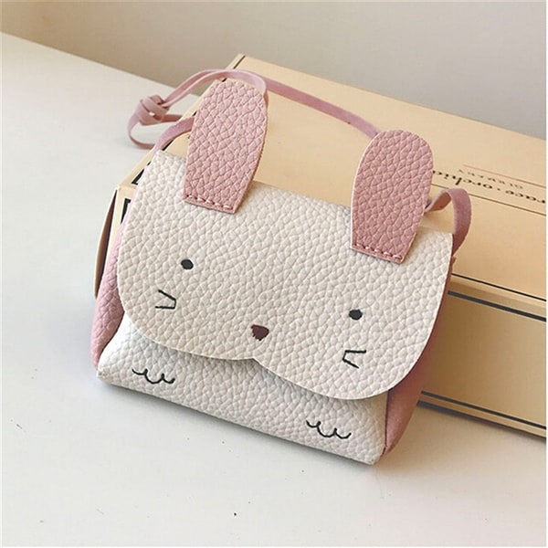 Baby Rabbit Skulder Bag Cartoon Jenter PU Lær Myntveske