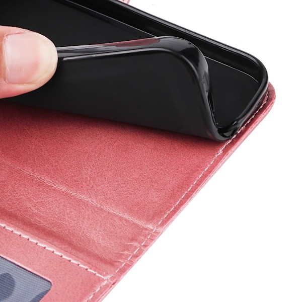 SKALO Xiaomi Redmi 14C PU Lær Lommebokdeksel - Flere Farger Pink Pink
