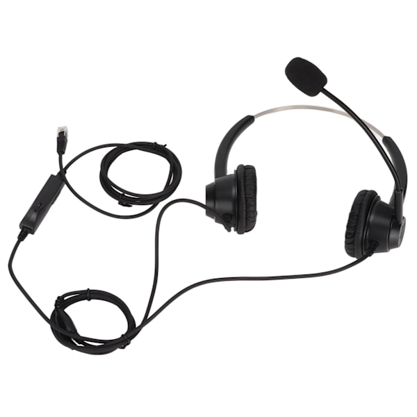 H360DRJ9MV RJ9 kontorsheadset Binauralt telefonheadset med justerbar högtalarvolym och mikrofonavstängning