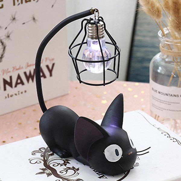 Kikis katt nattlampa för barn Ghibli Kikis leveransservice Svart kattleksakslampa för födelsedagspresent