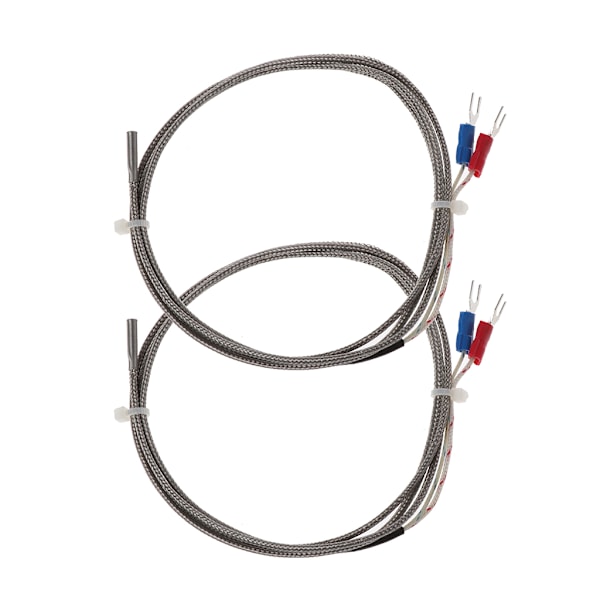 2 st K-typ mini kontakt termoelement temperaturgivare sensor temperaturmätning med linje mätintervall 0 till 600°C