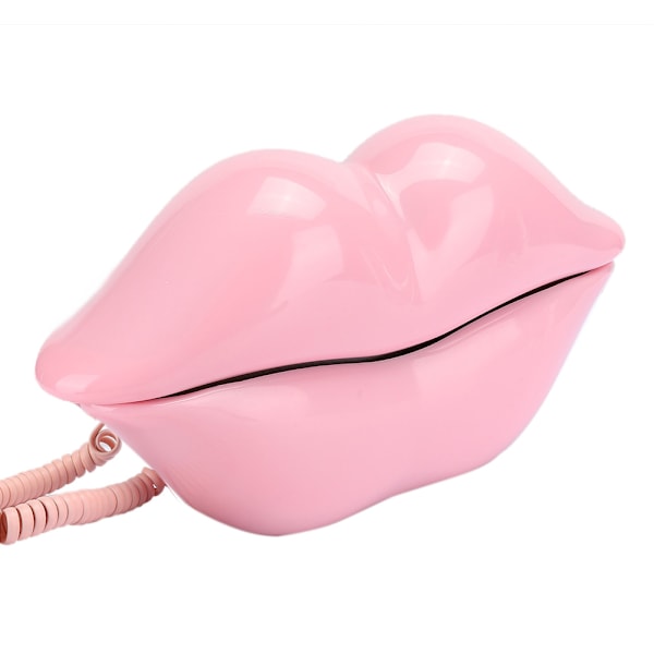 Europæisk stil hjem telefon Fashionable Pink Lips Form Desktop fastnet telefon Pink