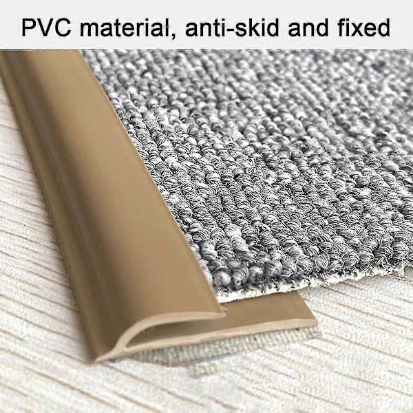 2 metrin reunus-PVC-maton reunus-kumilattian siirtymälistat-itseliimautuva lista T Light tan